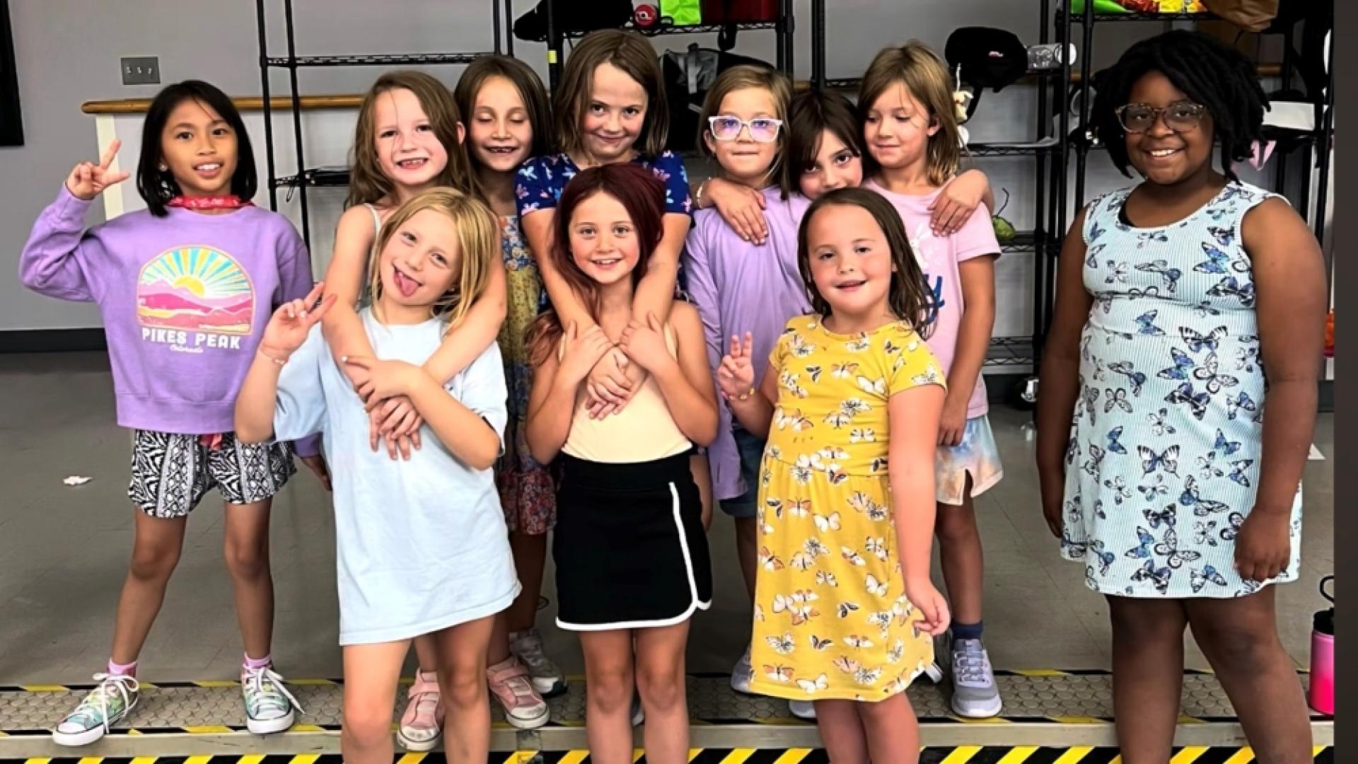 Group of young girls at Thornton Summer Camp